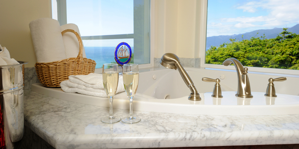 Sip a glass of champagne and enjoy a relaxing getaway.